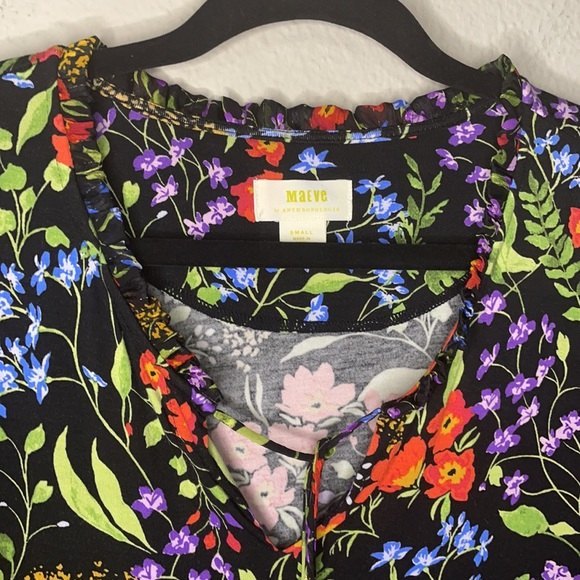 Maeve by Anthropologie Jacquin Floral Print Blouse - Picture 4 of 10